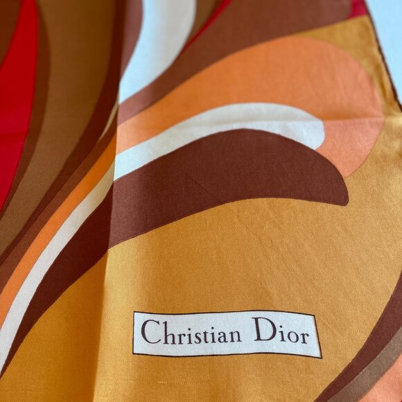 Vintage Christian Dior Silk Scarf - Picture 3 of 15